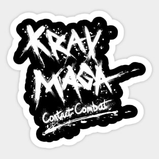 Krav Maga Contact Combat - White Sticker